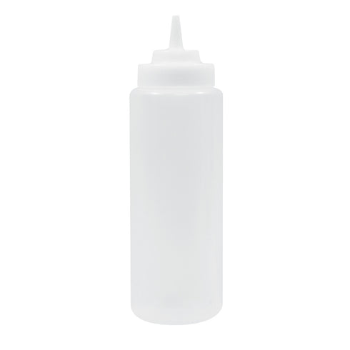 Artisanat de table | Bouteille souple WideMouth, pointe conique large, 32 oz, transparente