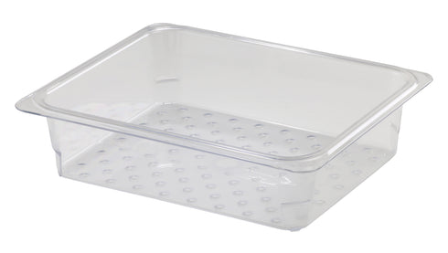Cambro | Camwear bac gastronome perforé demi-grandeur, Transparent