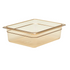 Cambro | Bac gastronome haute température demi-grandeur, couleur ambre