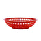 G.E.T. Round Basket, 8" x 2", Plastic, Red (36-pack)