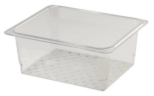 Cambro | Camwear bac gastronome perforé demi-grandeur, Transparent