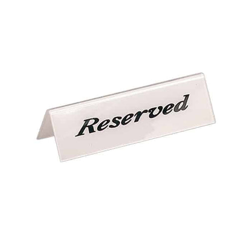 American Metalcraft Reserved Tent Sign, 6" x 2", Acrylic