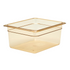 Cambro | Bac gastronome haute température demi-grandeur, couleur ambre