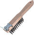 Carlisle 13.75" Heavy-Duty Wood Handle Scraper w/ Tempered Steel Bristles
