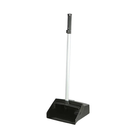 Globe Heavy Duty Lobby Dustpan with Wheels, Black