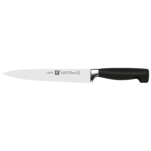 Zwilling Four Star Carving Knife, 8", Black, FINAL SALE