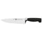 Zwilling Four Star Chef Knife, 8", Black