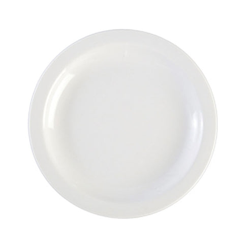 Solutions Vaisselle | Plaque à bord étroit blanc uni Continental, 8 po (paquet de 24)