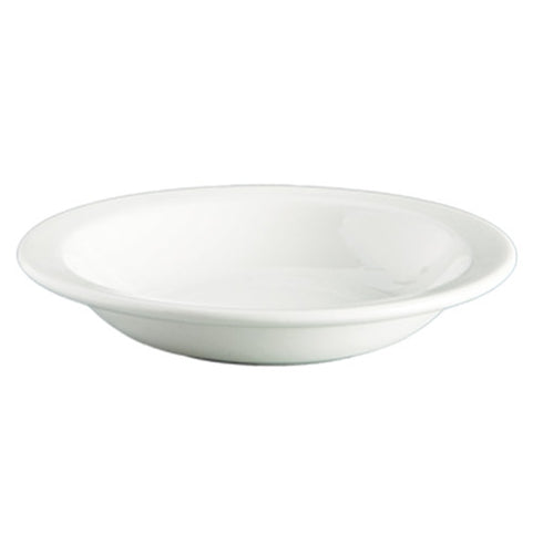 Chine continentale | Assiette creuse à rebord blanc pur, 8,75 po (paquet de 24)