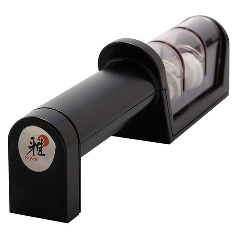 Zwilling Miyabi Knife Sharpener, 2 Stage Pull Through, Black