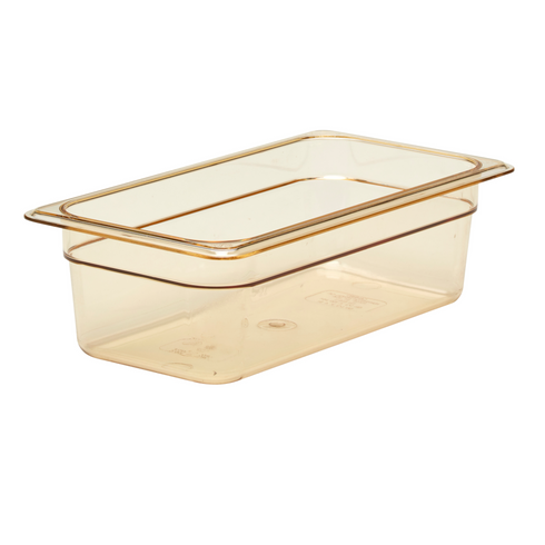 Cambro | Bac gastronome de taille 1/3 à haute température, ambre