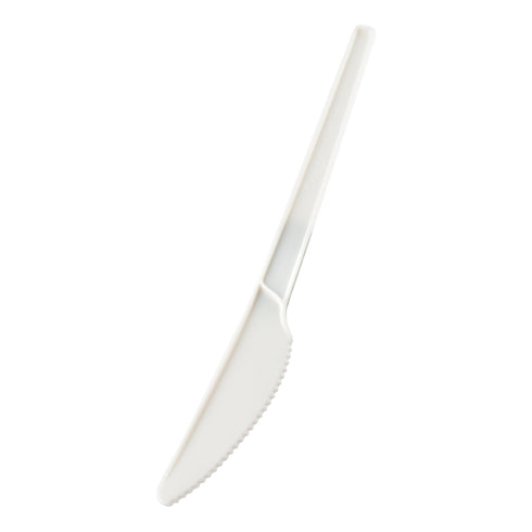 Eco Guardian Compostable Wrapped Knife, 6.5", White CPLA (750-pack), FINAL SALE