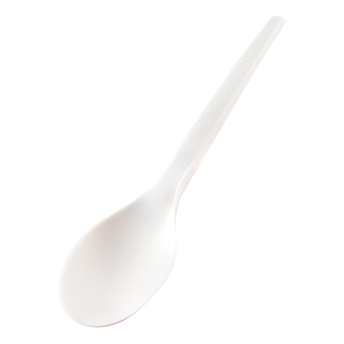 Eco Guardian Compostable Wrapped Spoon, 6.5", White CPLA (750-pack)