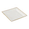Eco Gardien | Assiette carrée compostable, 9 po, bordure dorée (paquet de 64)