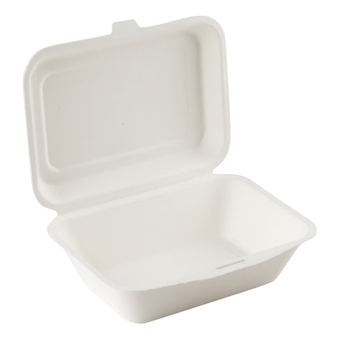 Eco Gardien | Contenant à clapet compostable, canne à sucre (paquet de 200)