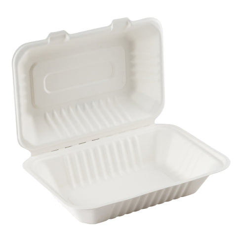 Eco Gardien | Contenant à clapet compostable, canne à sucre (paquet de 200)