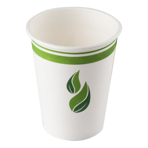 Eco Gardien | Gobelet en papier compostable doublé PLA, 12 oz (paquet de 1 000)