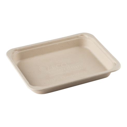 Eco Guardian Rectangular Tray, 22 oz, 8.5" x 6.25" 1.25", Sugarcane (300-pack)