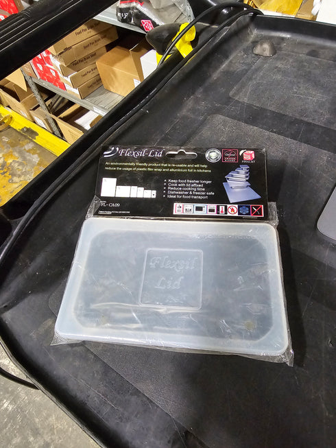Flexsillid 1/9 Size Food Pan Lid, Translucent Silicone, FINAL SALE