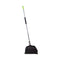 Globe Jumbo Commercial Angle Broom with Dustpan, 16" Head, Black/Silver