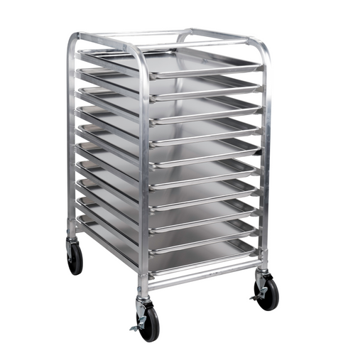 SignatureWares 10 Shelf Bun Pan Rack, Half Height, Aluminum
