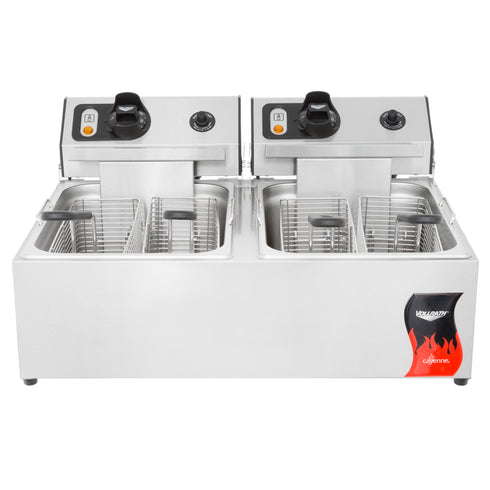 Vollrath | Friteuse électrique de comptoir Cayenne, double puits, 10 lb, 120V