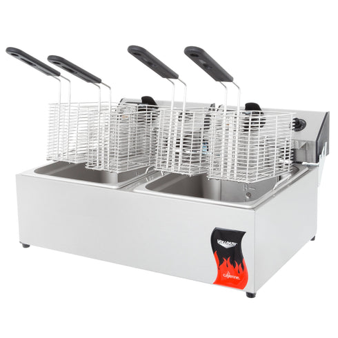 Vollrath | Friteuse électrique de comptoir Cayenne, double puits, 10 lb, 120V