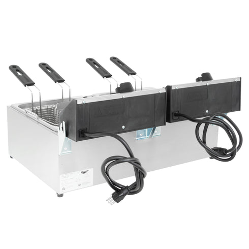 Vollrath | Friteuse électrique de comptoir Cayenne, double puits, 10 lb, 120V