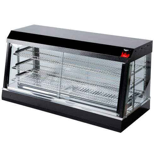 Vollrath 40735 Cayenne Heated Display Case, Angled Front, Front and Back Access, 120 V, 48"