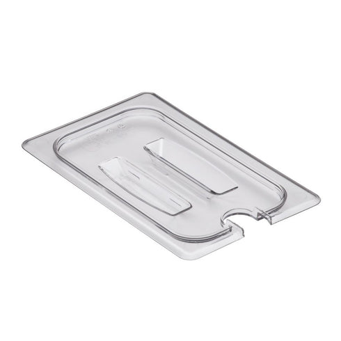 Cambro Camwear Food Pan Cover, Notched w/Handle, Clear