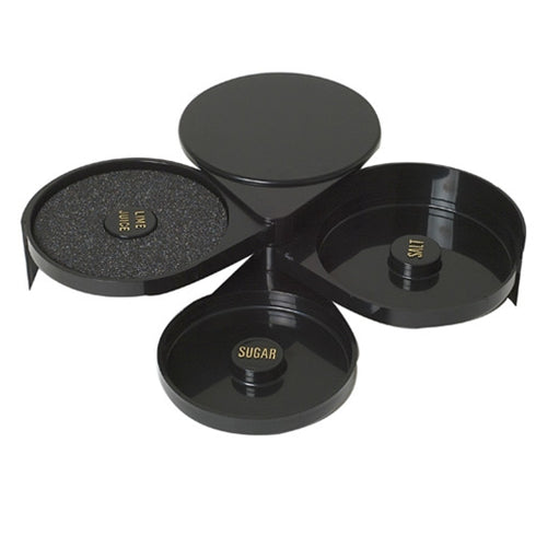 Johnson Rose 3-Tier Cocktail Rimmer, Black