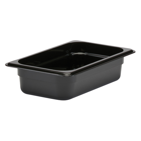 Cambro | Bac gastronome Camwear, taille 1/4, noir
