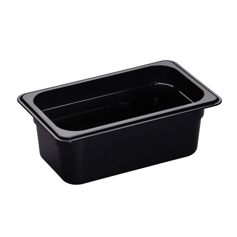 Cambro | Bac gastronome Camwear, taille 1/4, noir
