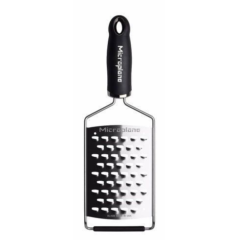 Microplane Gourmet Series Ultra Coarse Grater, Black Handle