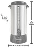 Proctor Silex 45100R Commercial Coffee Urn, 100 Cup, Aluminum, 120V