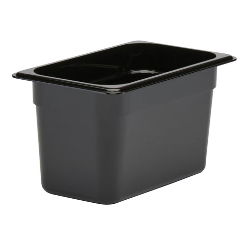 Cambro | Bac gastronome Camwear, taille 1/4, noir