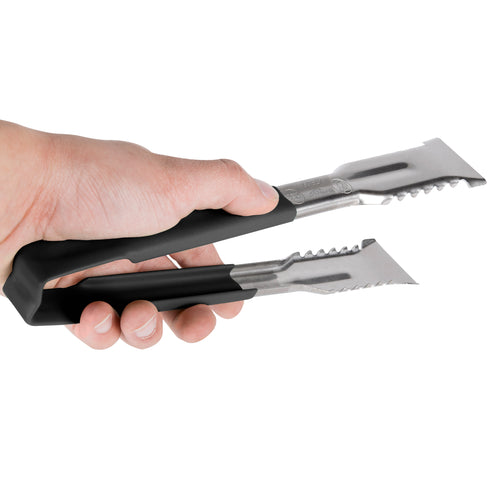 Vollrath VersaGrip Kool Touch One-Piece Tongs, 9.5", Black