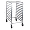 SignatureWares 10 Shelf Bun Pan Rack, Half Height, Aluminum