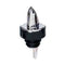 Spill-Stop Plastic Pourer, 370 Series, Chrome with Black Collar