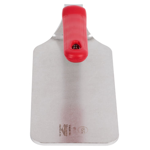 Völlrath | Poids à steak à fond plat, acier inoxydable/poignée en silicone rouge