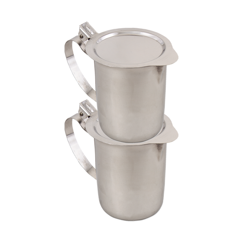 Browne | Crémier/théière empilable avec couvercle, 10 oz, acier inoxydable