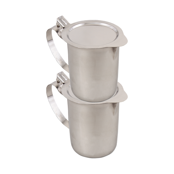 Browne Stackable Creamer / Teapot with Lid, 10 oz, Stainless Steel