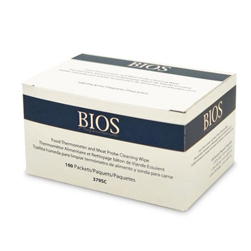 BIOS | Lingettes désinfectantes pour sondes de thermomètre (paquet de 100)