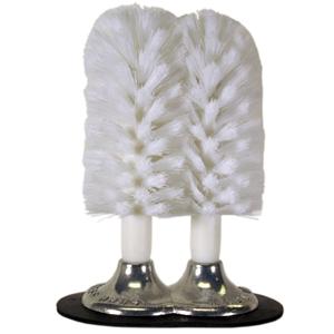 Anti-déversement | Brosse à verre double avec base d'aspiration