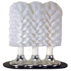 Anti-déversement | Brosse en verre triple avec base d'aspiration