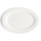 Browne Foundation Oval Wide Rim Plate, 11.75" x 8.5", White (12-pack)
