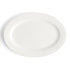 Browne Foundation Oval Wide Rim Plate, 11.75" x 8.5", White (12-pack)