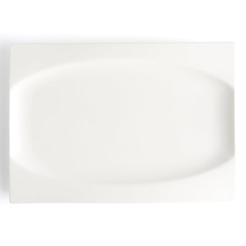 Browne / Assiette rectangulaire modèle Foundation, 12.75" x 9.5", blanc, (paquet de 12)