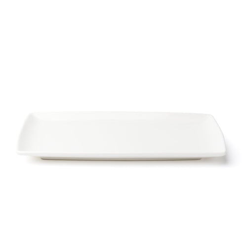 Browne Foundation Rectangular Coupe Plate, 9.25" x 5.25", White (36-pack)