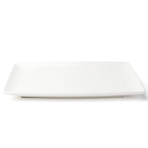 Browne Foundation Rectangular Coupe Plate, 12.25" x 8", White (12-pack)